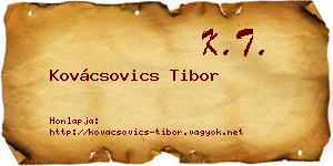 Kovácsovics Tibor névjegykártya